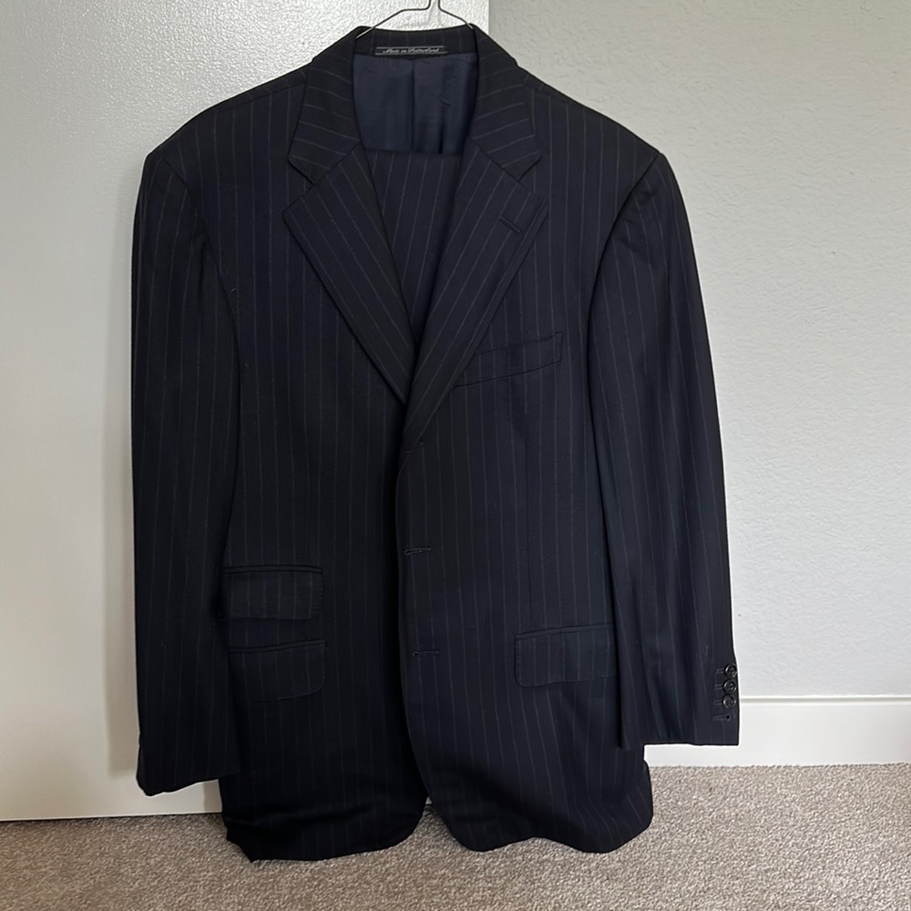 Zegna (mil mil) navy chalk stripe